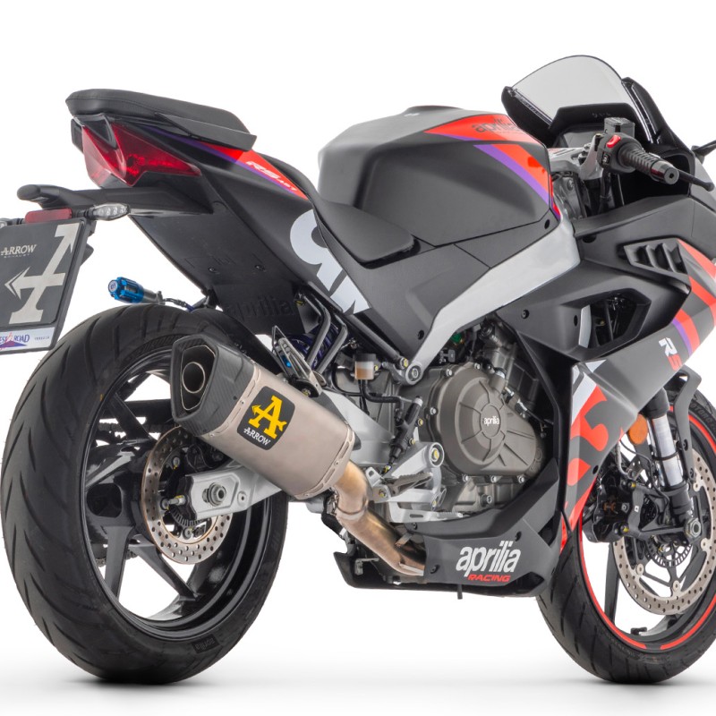 Arrow Full Exhaust System with Pista Titanium Silencer - Aprilia